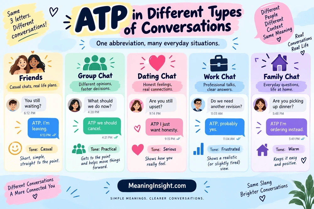 ATP in Different Types of Conversations