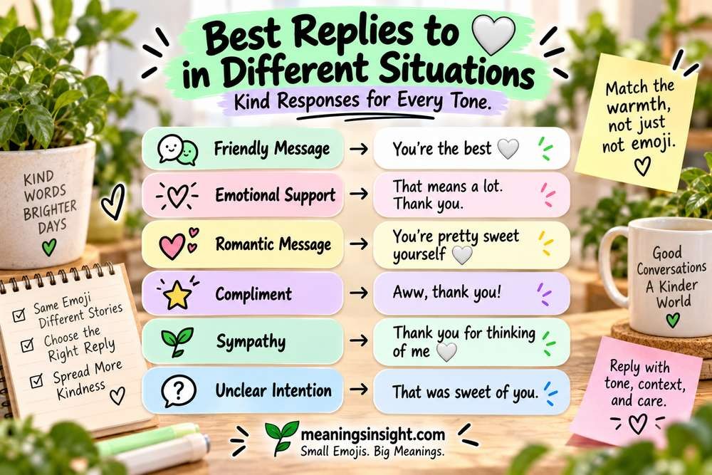 Best Replies to 🤍 in Different Situations