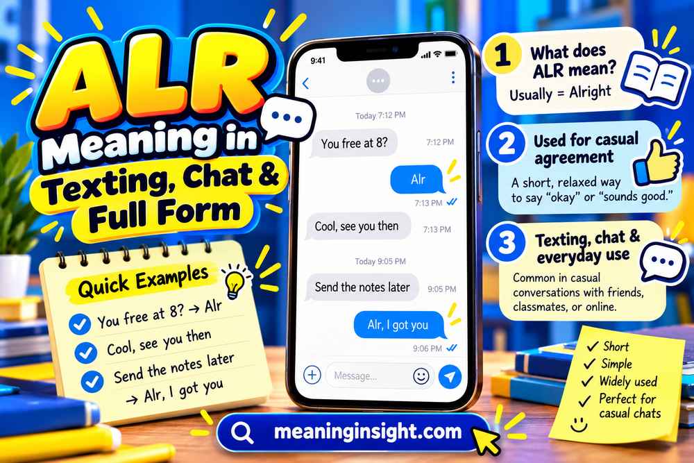 ALR Meaning in Texting, Chat & Full Form