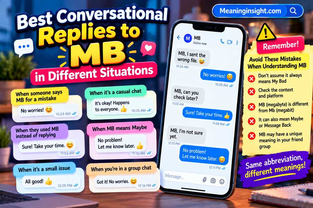 Best Conversational Replies to MB in Different Situations