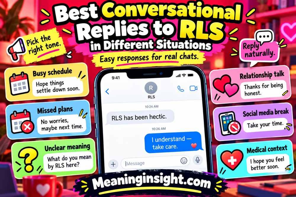 Best Conversational Replies to RLS in Different Situations