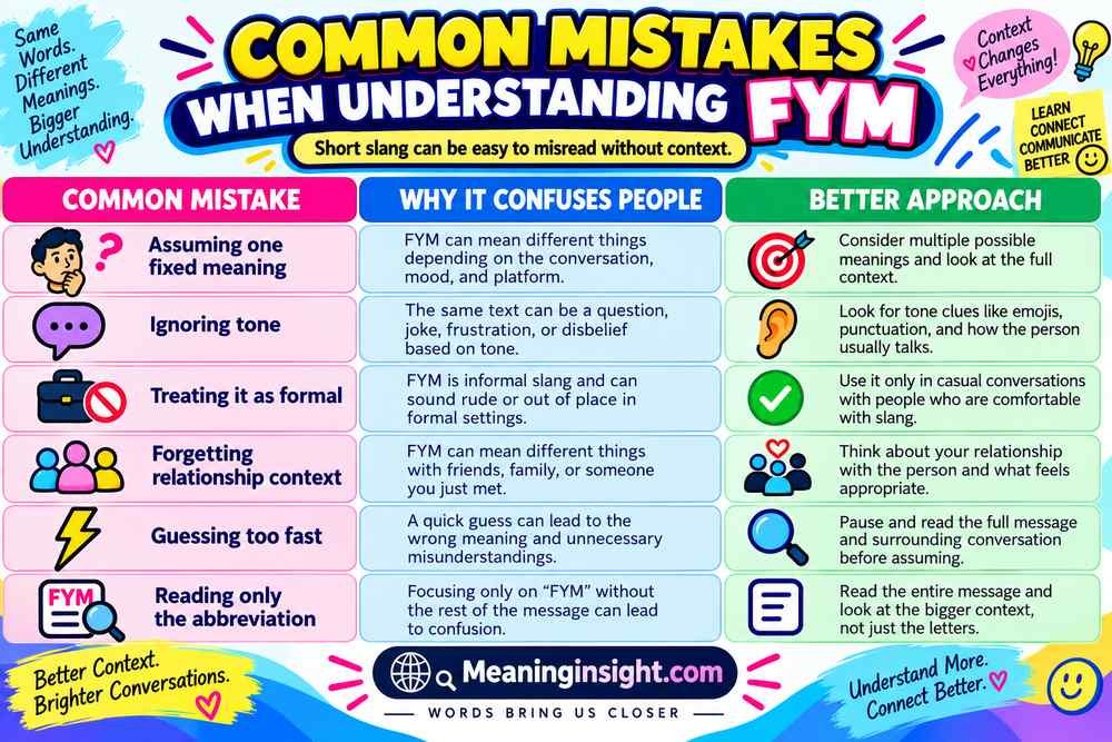 Common Mistakes To Avoid When Understanding FYM