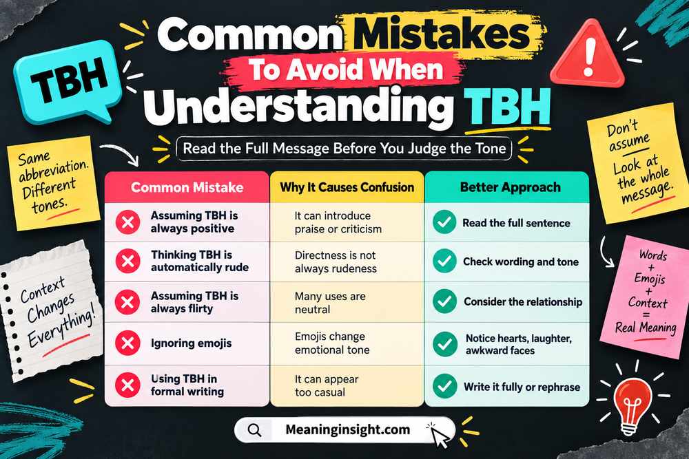Common Mistakes To Avoid When Understanding TBH