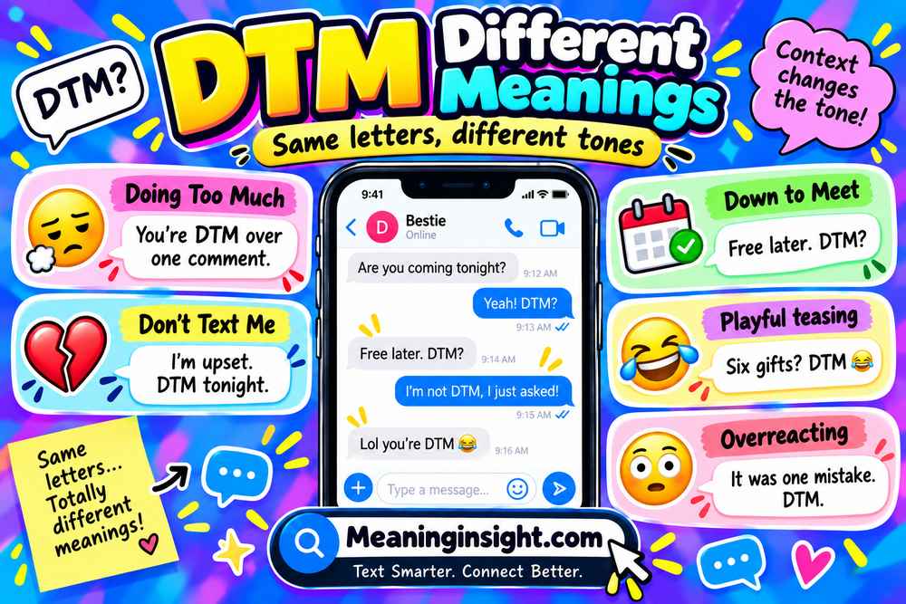 DTM Different Meanings
