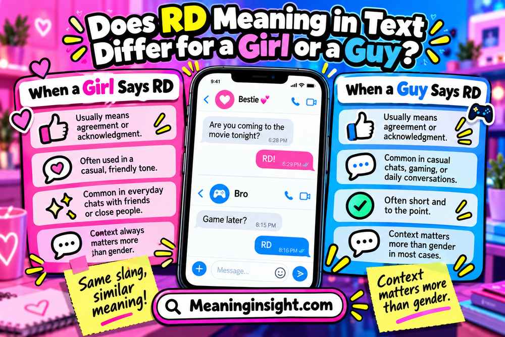 Does RD Meaning in Text Differ for a Girl or a Guy?