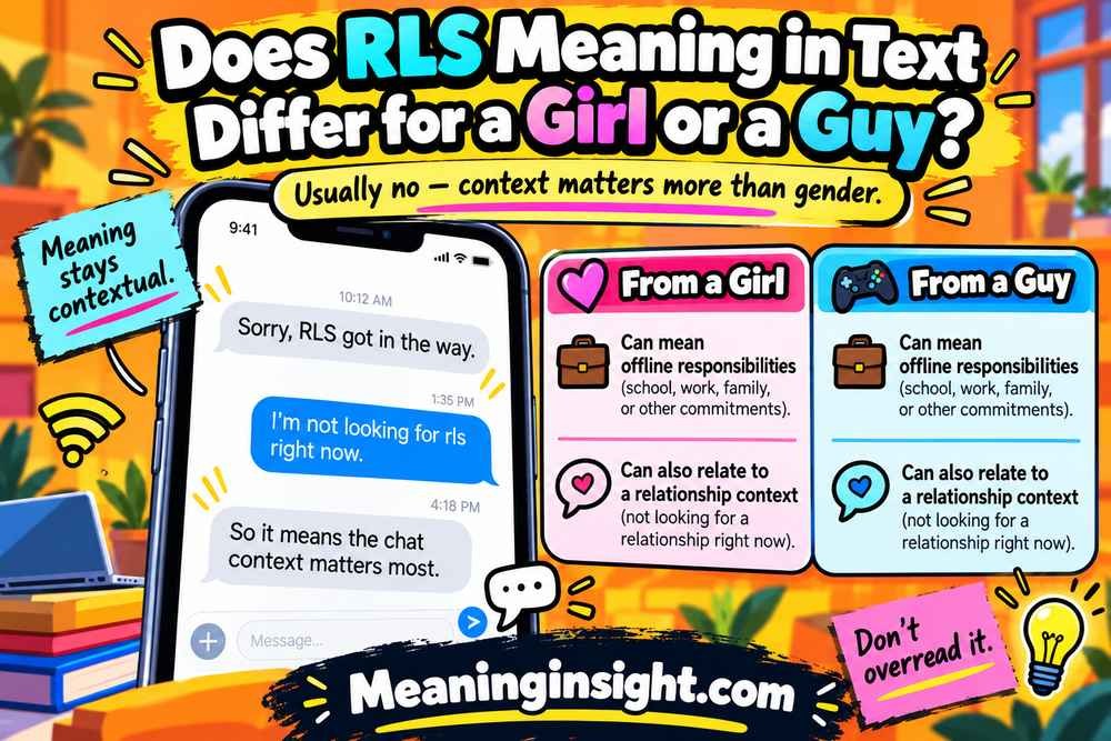 Does RLS Meaning in Text Differ for a Girl or a Guy?