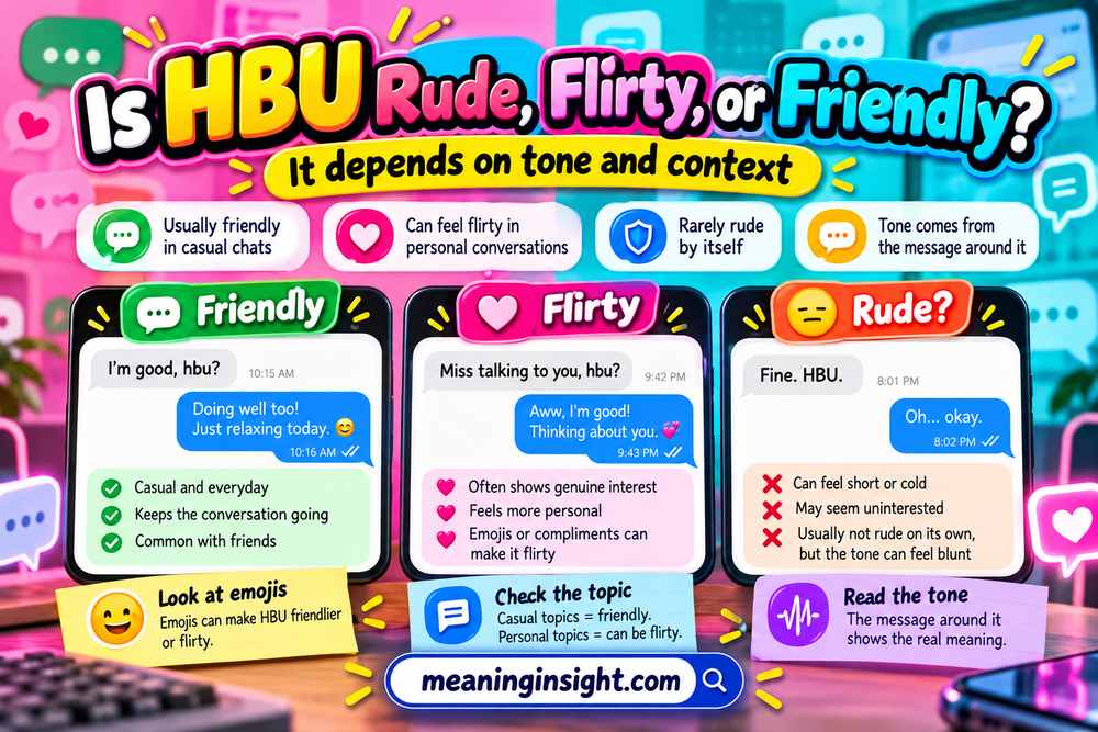 Is HBU Rude, Flirty, or Friendly?