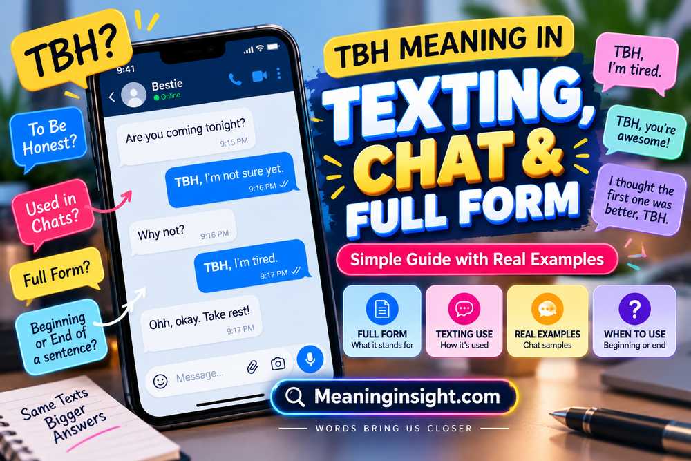 TBH Meaning in Texting, Chat & Full Form