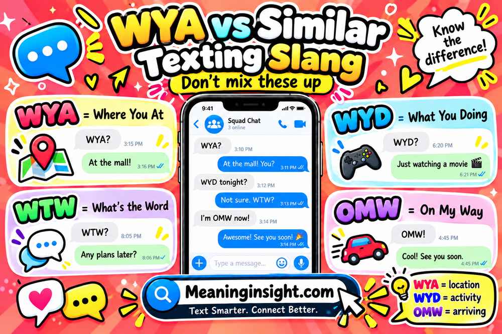 WYA vs Similar Texting Slang