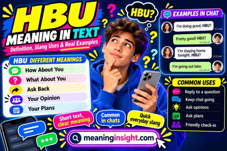 HBU Meaning in Text: Definition, Slang Uses & Real Examples