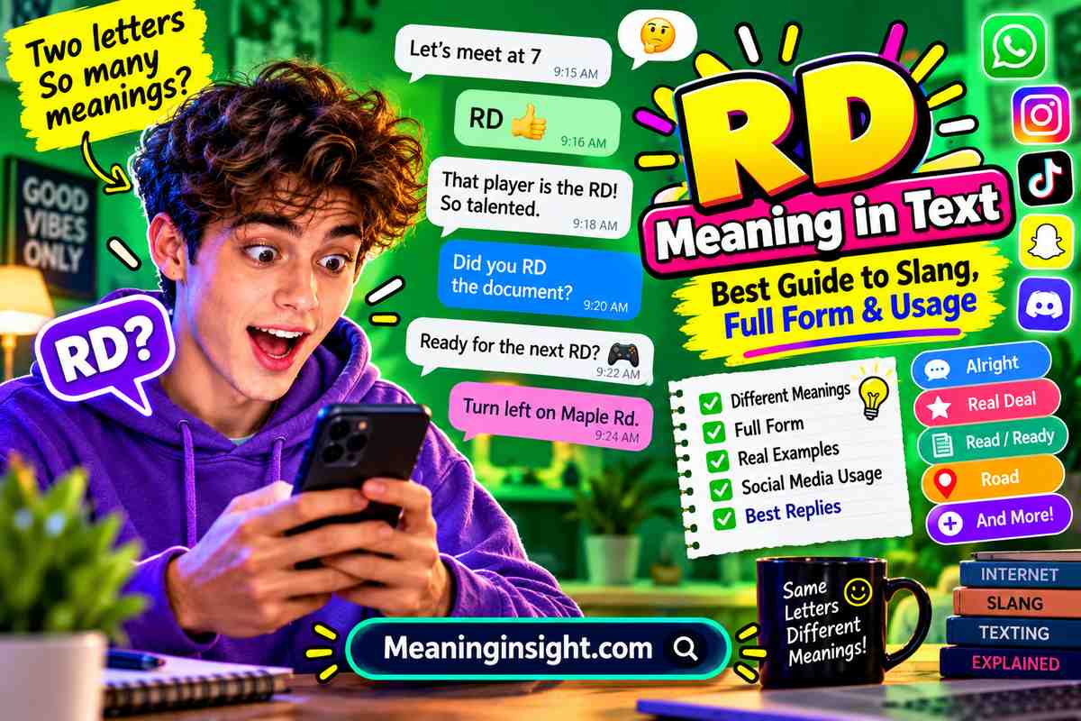 RD Meaning in Text: Definition, Slang Uses & Real Examples